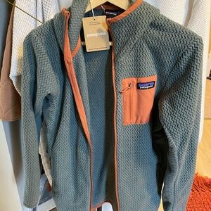 Patagonia Fleece Jacket - Gray and Orange